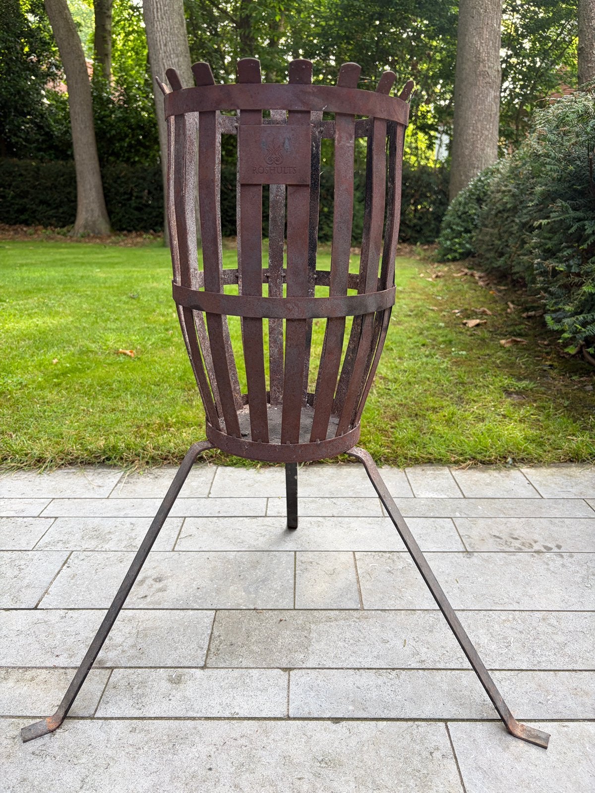 Roshults firebasket original, Tuin en Terras, Ophalen of Verzenden, Zo goed als nieuw, Vuurkorf