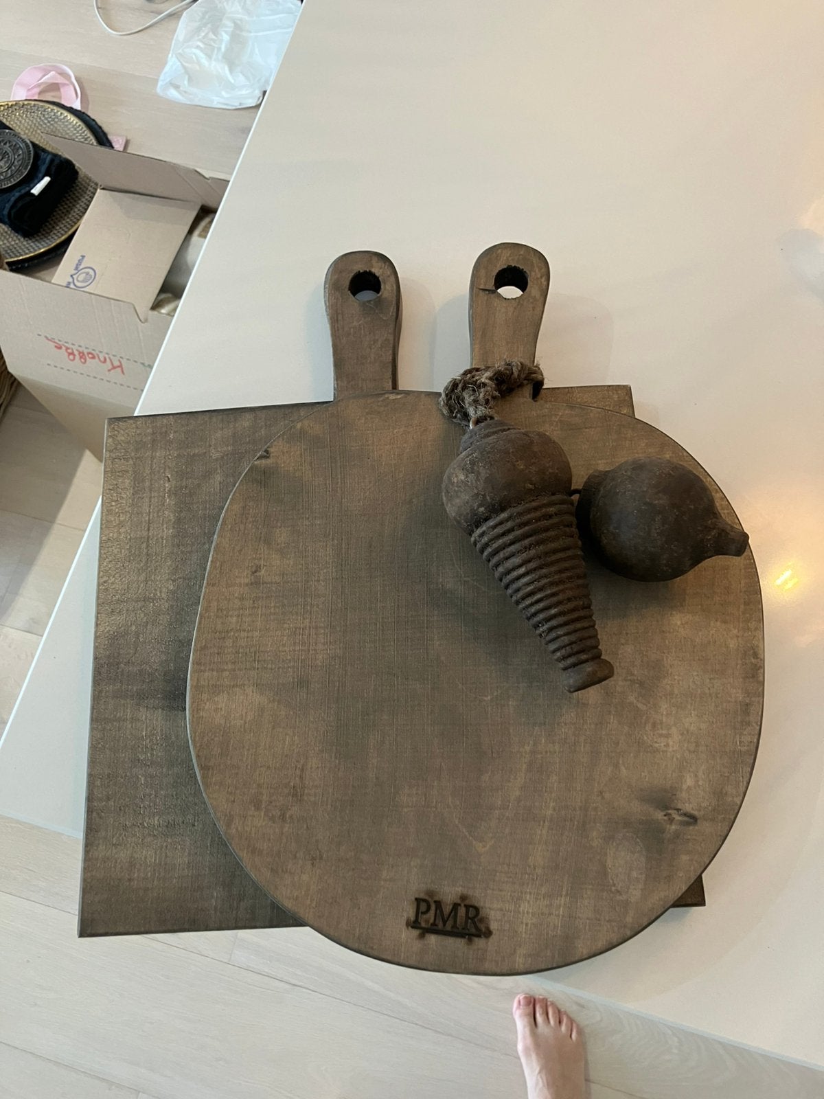 Mooie authenieke ornamenten Hoffz NIEUW 2 stuks, Ophalen, Nieuw, Hout, Overige typen