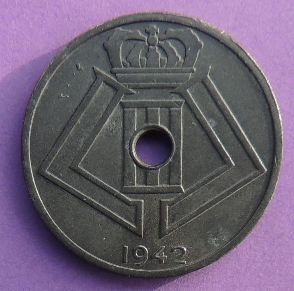 1942 25 centimes FRNL, Timbres & Monnaies, Monnaies | Belgique, Envoi, Métal, Monnaie en vrac