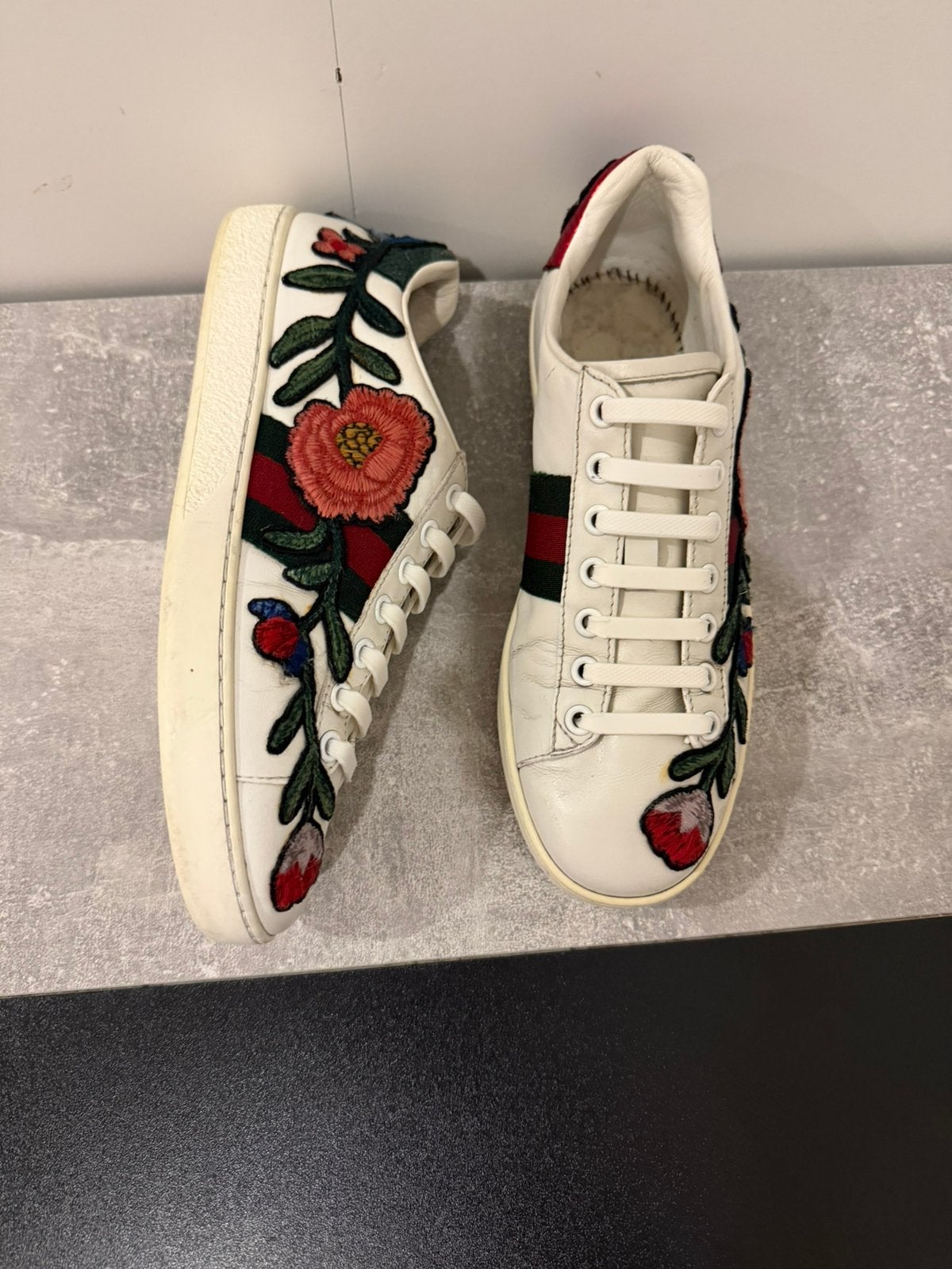 Authentieke Gucci Ace sneakers, Kleding | Heren, Ophalen, Zo goed als nieuw, Sneakers