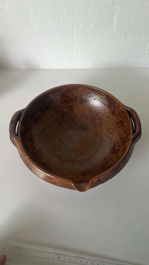 Prachtige bruine waterschaal, Ophalen of Verzenden