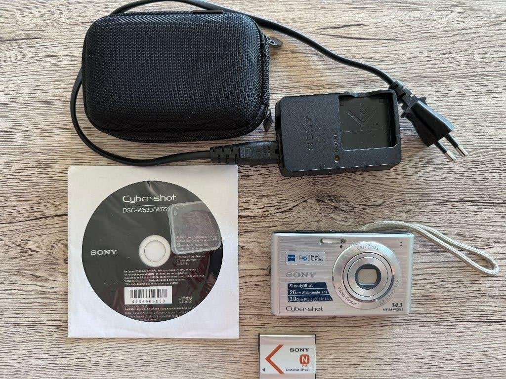 Sony cybershot DSC-W530 14.1 megapixels., Enlèvement ou Envoi, Batterie, Comme neuf, 14 mégapixels