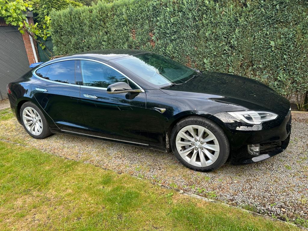 Tesla S 100d lang range daul motor met garantie, Auto's, Automaat, Model S, Zwart, Leder