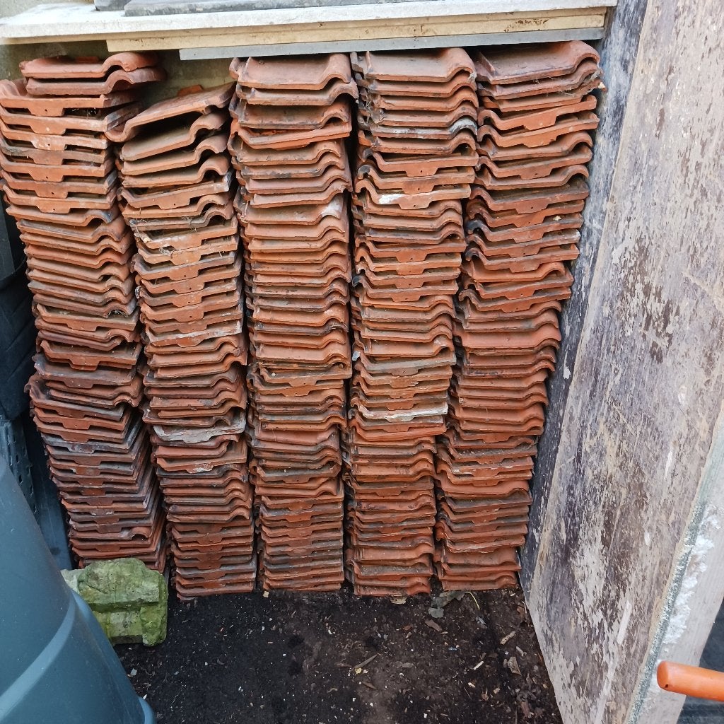 rode dakpannen, Doe-het-zelf en Bouw, Ophalen, Gebruikt, Steen of Klei, Minder dan 5 m²