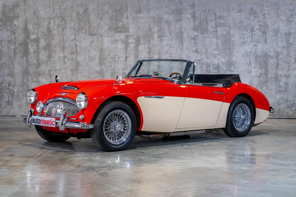 AUSTIN-HEALEY BJ 7 3000 UIT 1960, Auto's, Austin, Bedrijf, Te koop, Benzine, Cabriolet, 2 deurs, Handgeschakeld, Rood, Zwart, Leder