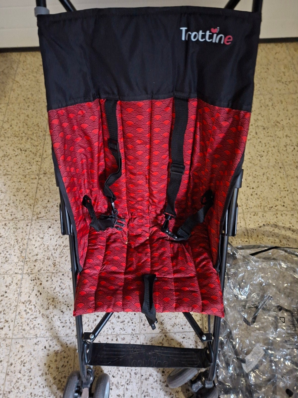 Poussette canne et protection de pluie universelle, Enlèvement, Comme neuf, Poussette