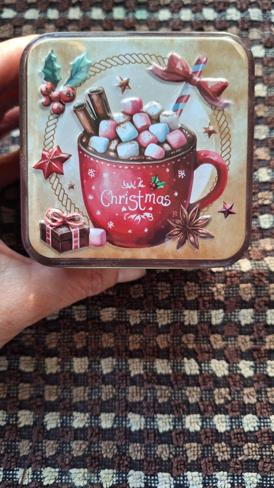 Blikken doosje Kerstmotief, Ophalen of Verzenden, Zo goed als nieuw