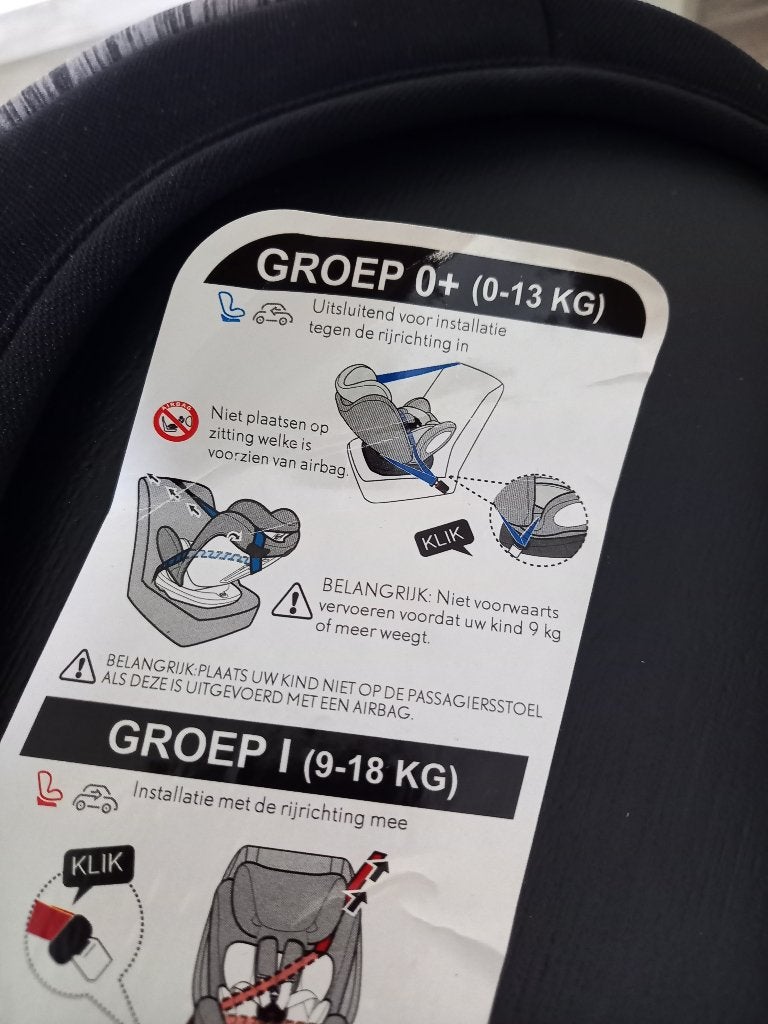 Isofix Autostoel  zwart, Kinderen en Baby's, Autostoeltjes, Zo goed als nieuw, Isofix, 0 t/m 13 kg, Ophalen