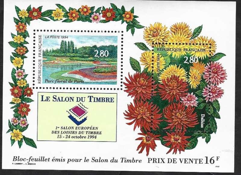 set Postzegels Frankrijk 1994 Europese Postzegelsalon Parijs, Ophalen of Verzenden, Postfris