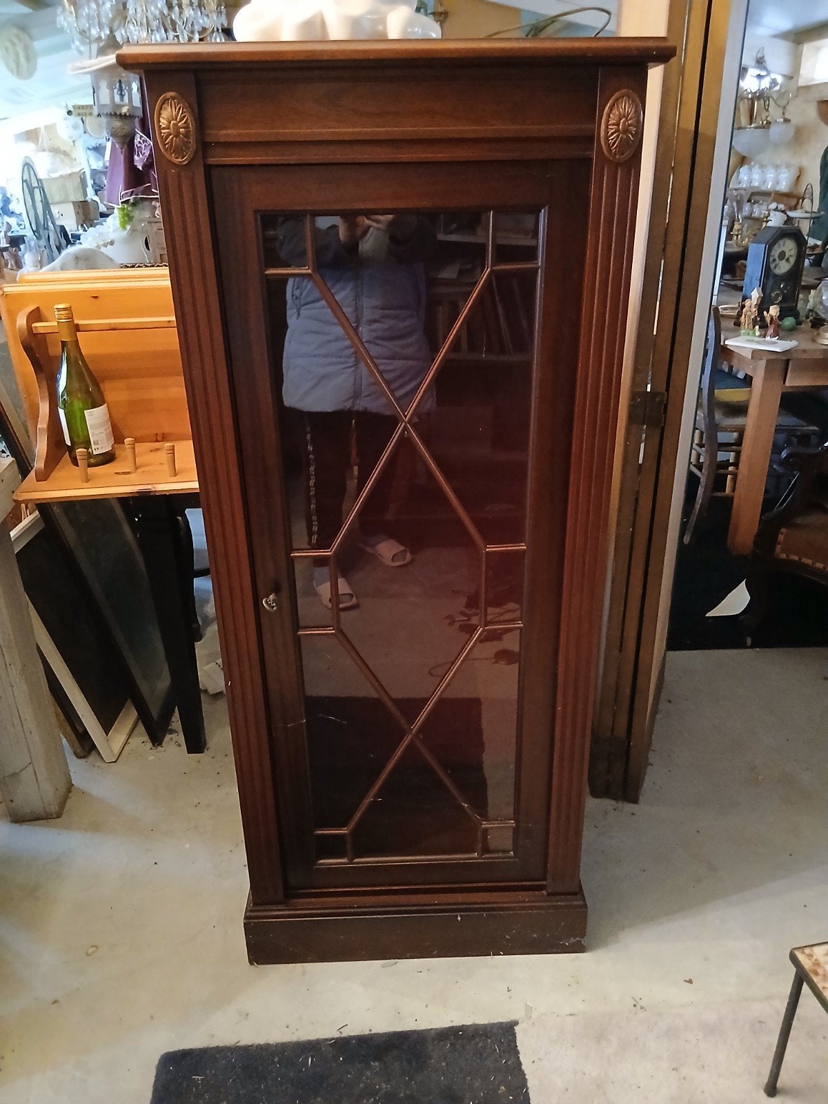 Antieke vitrine kast, Huis en Inrichting, Kasten | Vitrinekasten, Ophalen