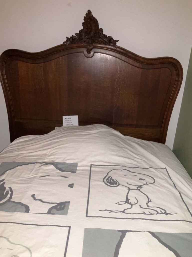 Bedantieken bed, 140 cm, Brun, Enlèvement, Utilisé