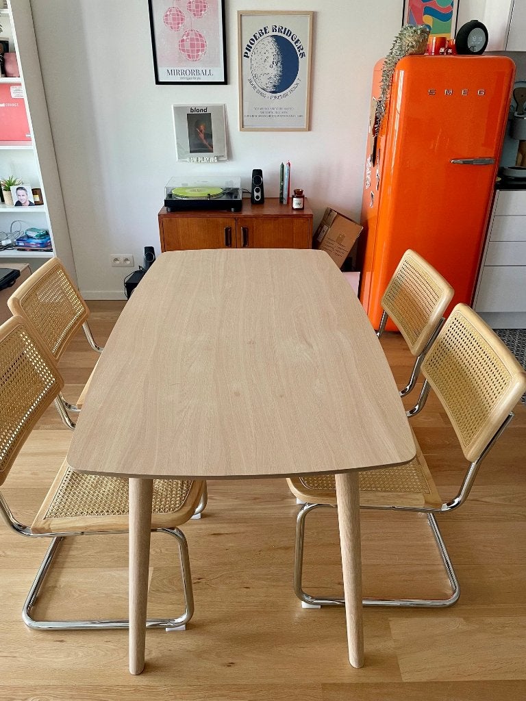 Eiken eettafel, Huis en Inrichting, Ophalen, 100 tot 150 cm, Eikenhout, 50 tot 100 cm