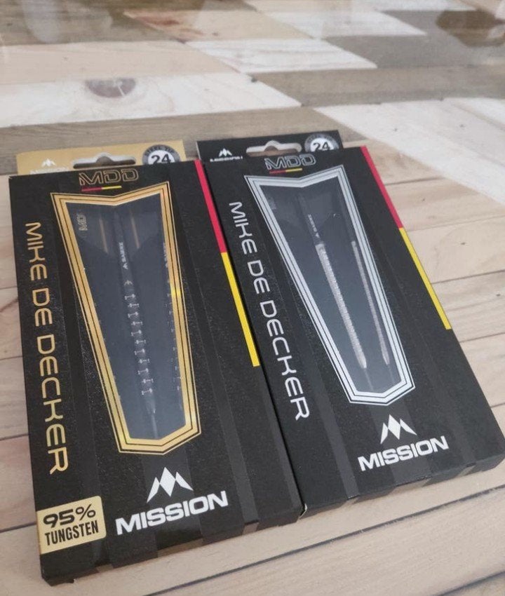 Mike De Decker 2 Dart sets 24gr 95 %, Sport en Fitness, Darts, Ophalen of Verzenden, Nieuw, Pijlen