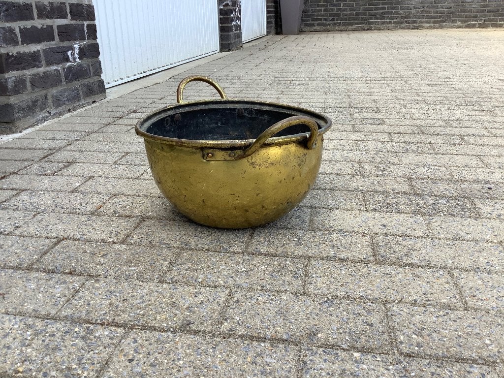 Koperen ketel, Ophalen, Gebruikt, Mand, Rond