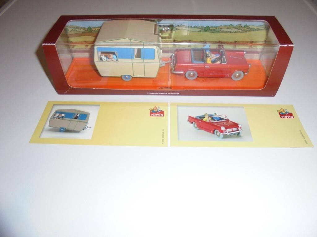 Kuifje - Tintin nrs 19 De Triumph Herald + 20 De caravan, Ophalen of Verzenden, Kuifje, Zo goed als nieuw, Overige typen