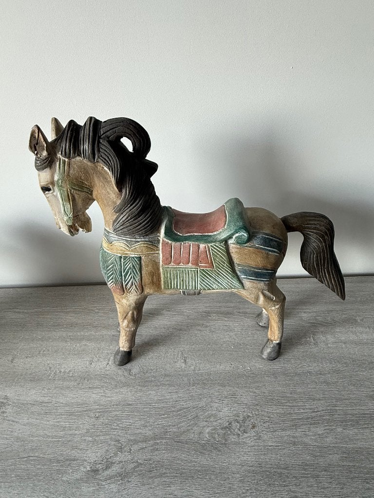 Houten paard, Huis en Inrichting, Ophalen, Hout, Gebruikt, Meerkleurig