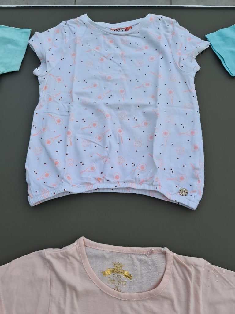 wit t-shirt tennis, MAYA, 116, Kinderen en Baby's, Kinderkleding | Maat 116, Ophalen, Zo goed als nieuw