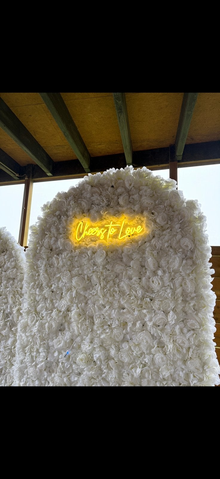 - luxe witte bloemenwand / flower wall met LED-verlichting, Ophalen