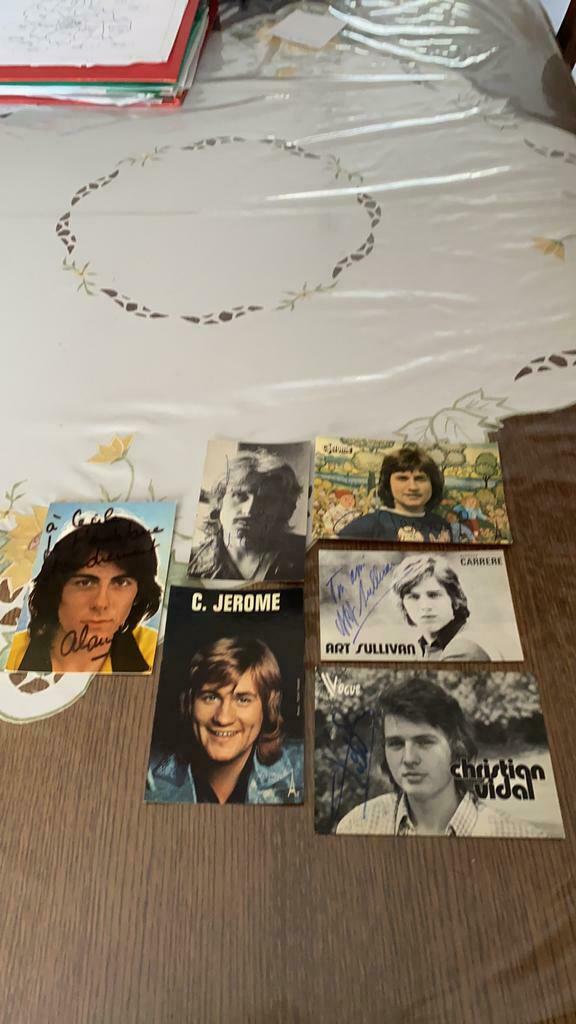 6 oude foto's originele gesigneerde kaarten cha, Zo goed als nieuw