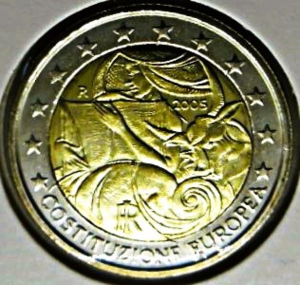 2 euro commémorative 2005 Italie "constitution"., Envoi, Italie, 2 euros, Monnaie en vrac