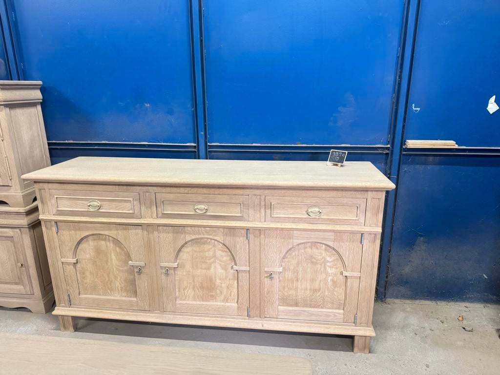 AEROGUMMED eikenhouten dressoir 3 deuren 3 laden 180 cm, Huis en Inrichting, Kasten | Dressoirs, Zo goed als nieuw, Eikenhout