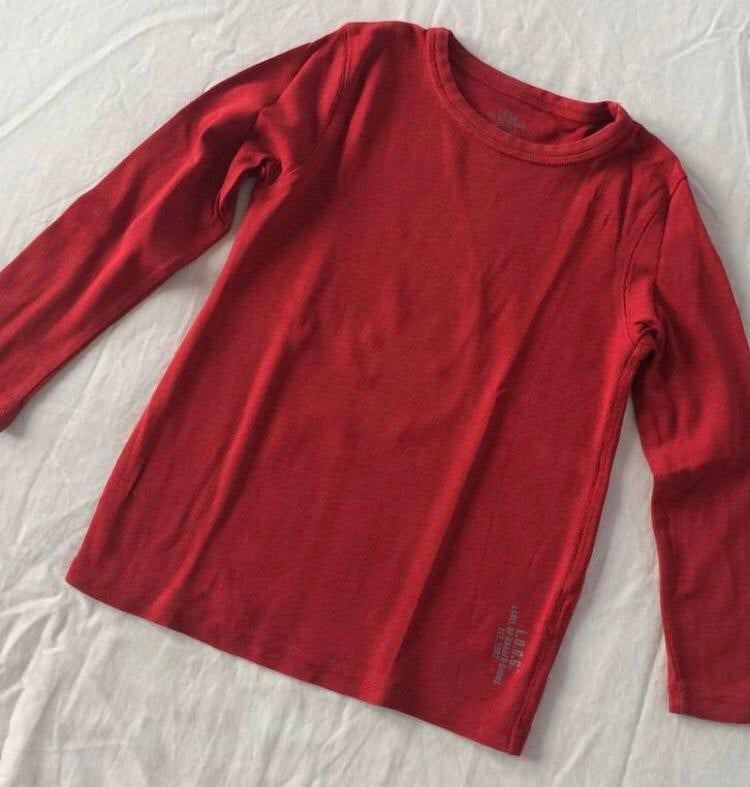 basic longsleeve t-shirt lange mouwen H&M 110 effen rood, Gebruikt, Jongen of Meisje, H&M, Ophalen of Verzenden