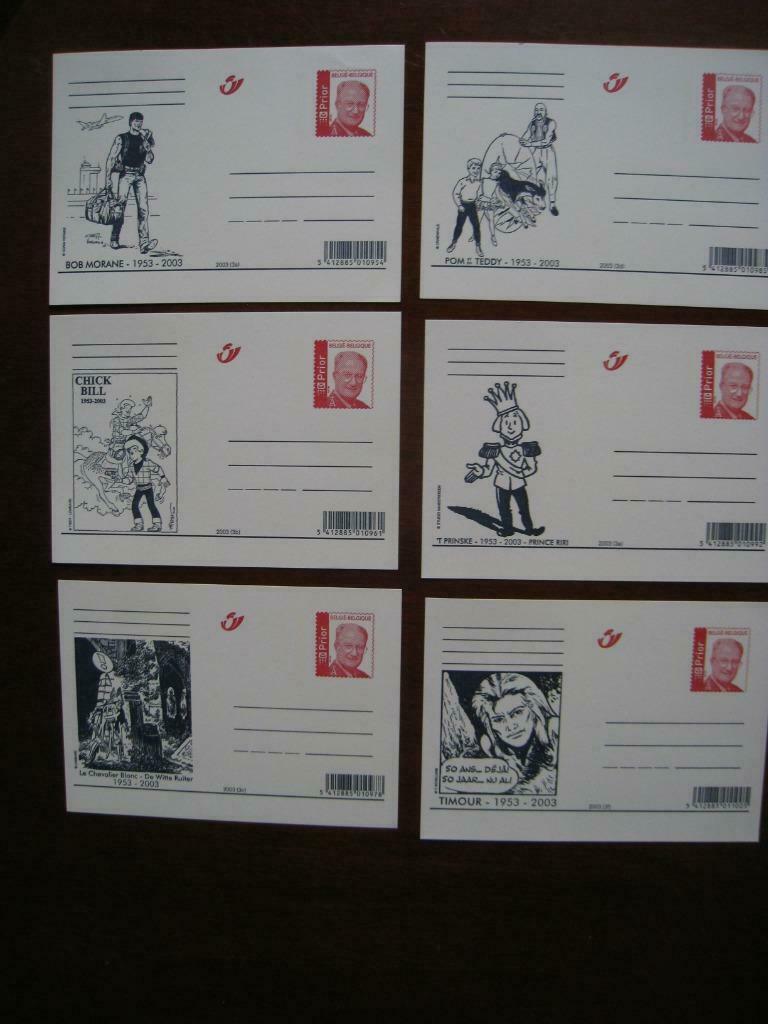 LOT CARTES POSTALES BD VANDERSTEEN TIBET SIRIUS FUNCKEN, Plusieurs BD, Enlèvement ou Envoi, Neuf, Willy Vandersteen