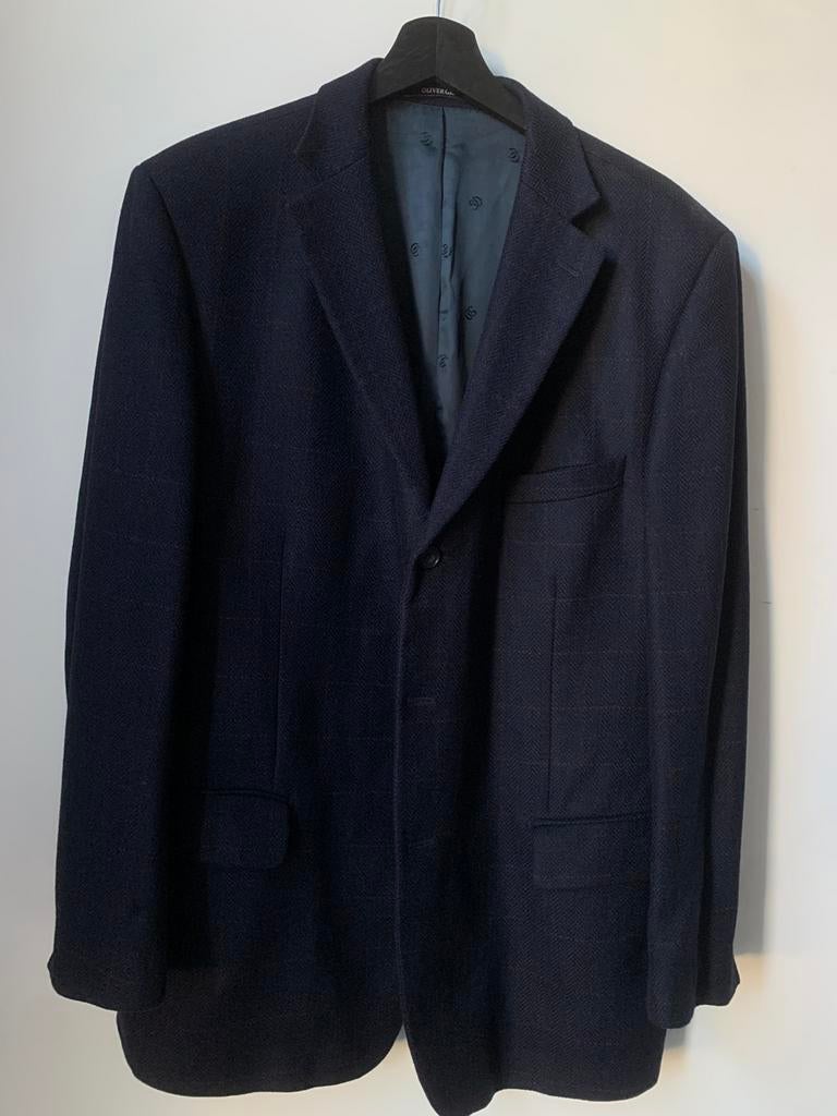 Veste OLIVER GRANT Laine & Cachemire tissé Biella Taille 56, Enlèvement ou Envoi, Porté, Taille 56/58 (XL), Bleu