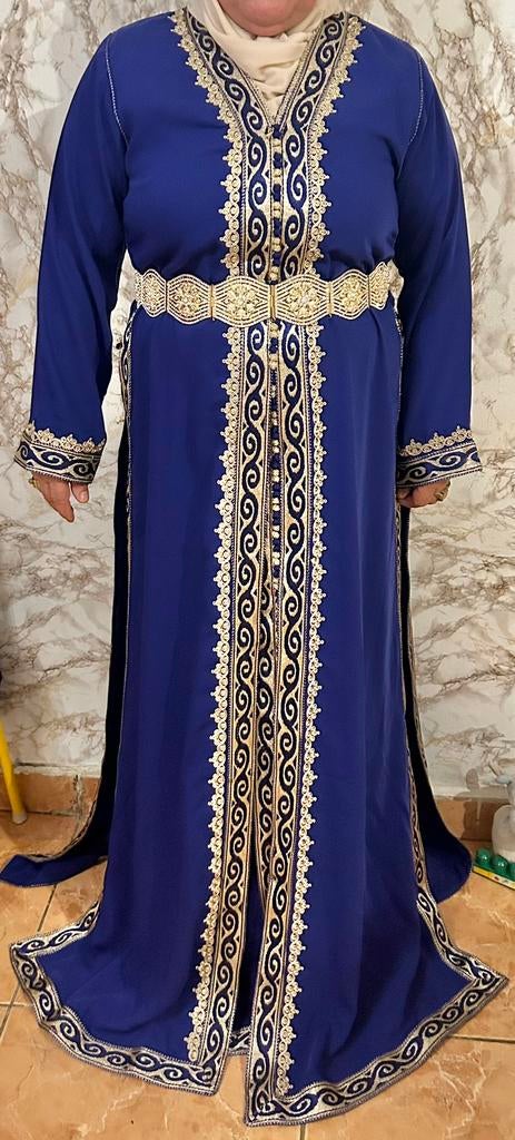 Blauwe Takchita, Ophalen of Verzenden, Zo goed als nieuw, Maat 42/44 (L)