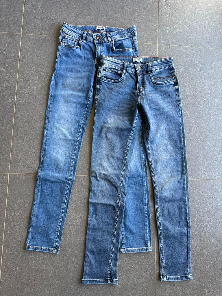 Set van 2 blauwe jeansbroeken JBC Fish & Chips maat 158, Broek, JBC, Ophalen of Verzenden, Zo goed als nieuw