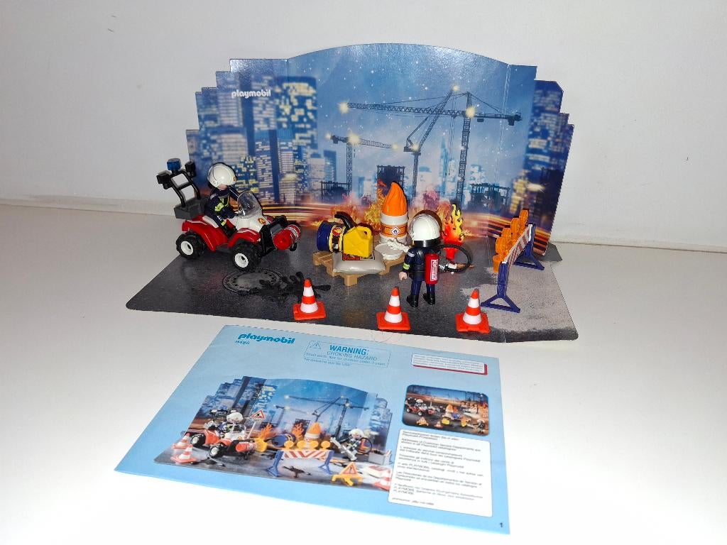 Playmobil Interventie op de bouwwerf 9486, Kinderen en Baby's, Ophalen, Zo goed als nieuw, Complete set