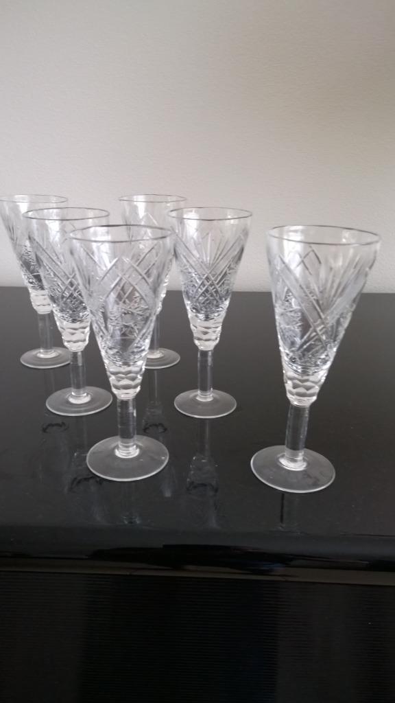 Champagne glazen : poolse kristal, Enlèvement ou Envoi, Comme neuf, Verre, Verre ou Verres