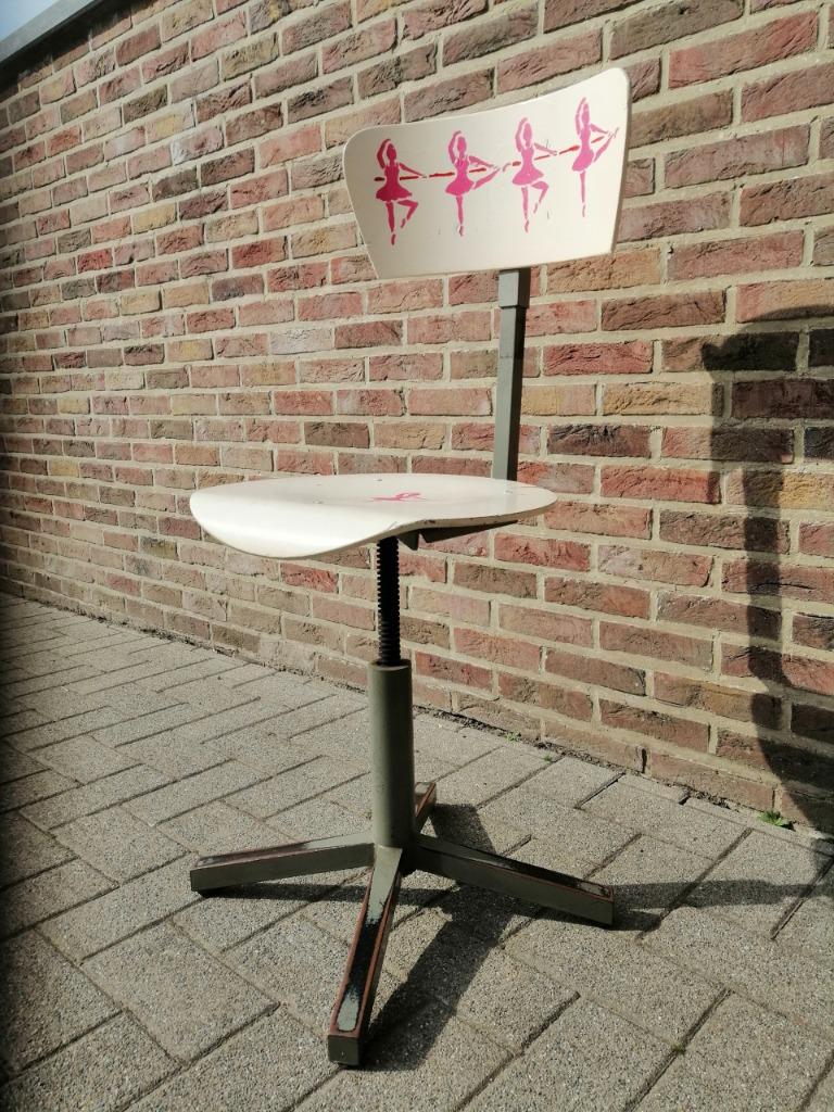 Chaise pivotante, Enlèvement, Utilisé, Blanc, Tabouret de bureau
