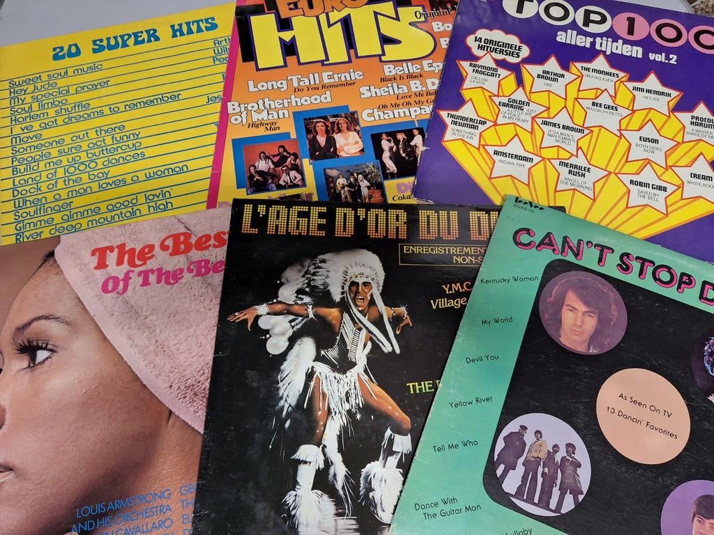 Lot 40 x Lp's Vinyl Compilation Pop Rock Disco, CD & DVD, Enlèvement ou Envoi, Utilisé, 12 pouces, Dance