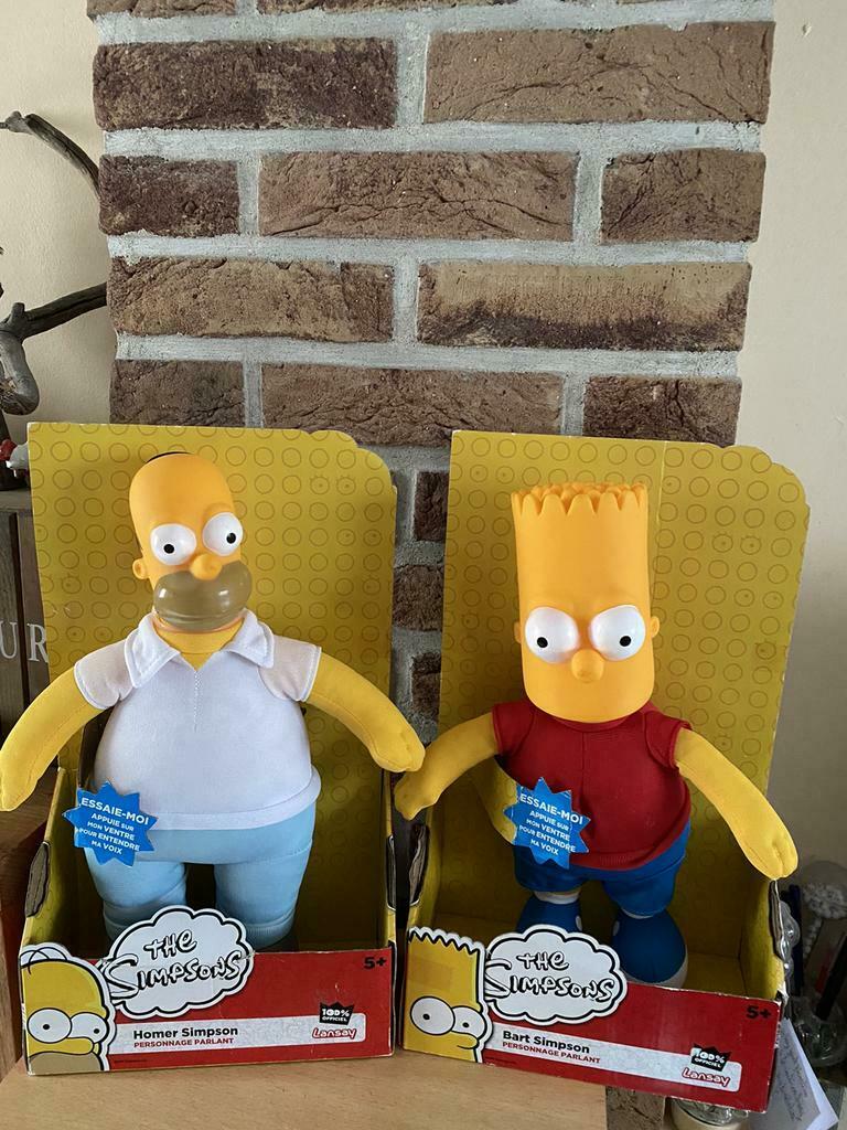 Oud lot van 2 pratende simpson beeldjes in de doos, Nieuw