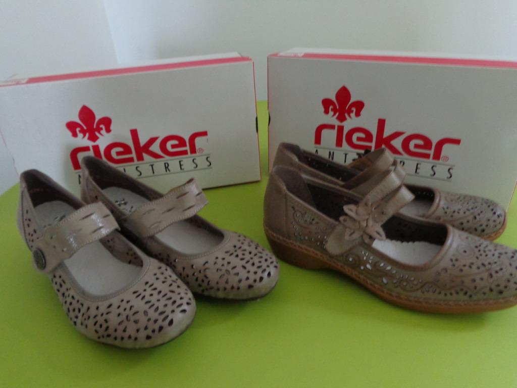 Chaussures femmes - RIEKER - pointure 38 - NEUVES, Schoenen met lage hakken, Beige, Nieuw, Ophalen of Verzenden