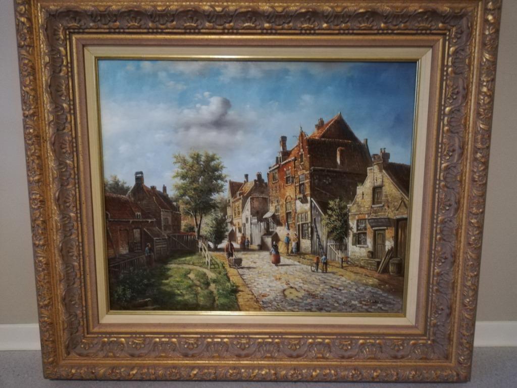 Jan Beekhout painting & artwork (oil on canvas), Antiek en Kunst, Ophalen of Verzenden