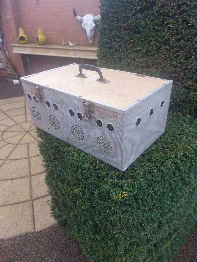 Duivenmand in aluminium.
L 49cm  B 29cm  H 21cm, Dieren en Toebehoren, Ophalen