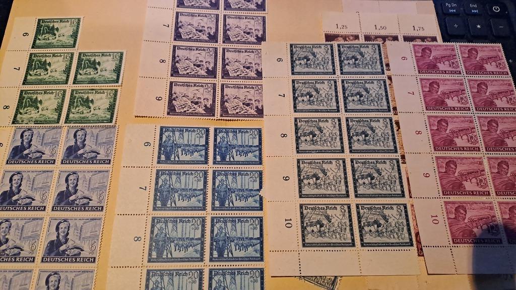 1941 Reich allemand Mi 773-778 Blocs de 5/8/10 MNH, Enlèvement ou Envoi, Autres périodes, Non oblitéré
