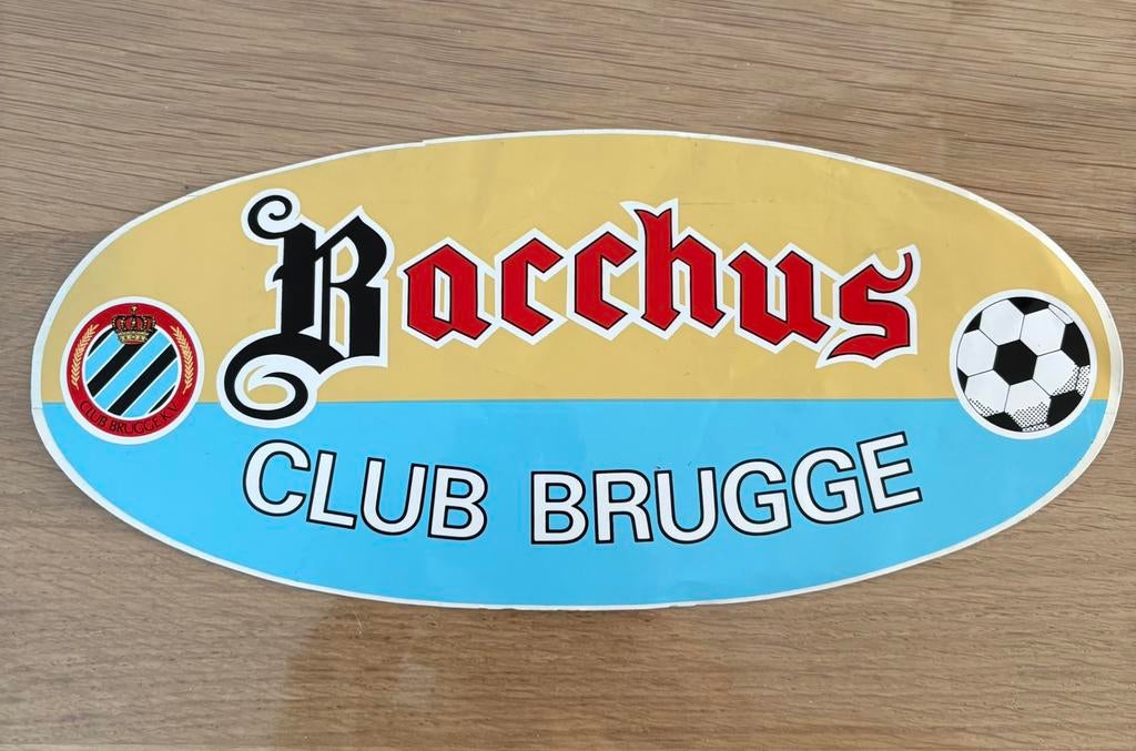 Sticker Bacchus Club Brugge, Ophalen, Nieuw, Poster, Plaatje of Sticker