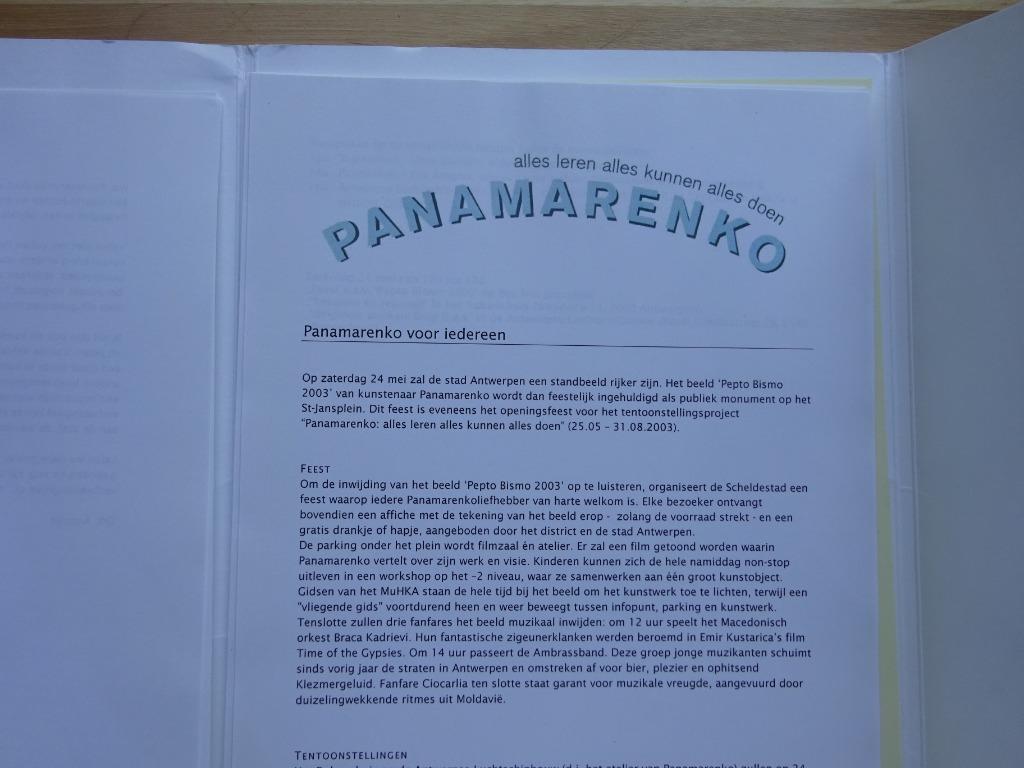 Panamarenko infomap Zomer van Antwerpen 2003, Ophalen of Verzenden, Nieuw, Beeldhouwkunst
