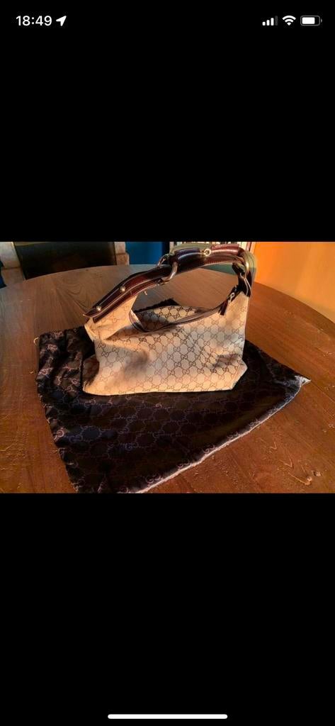 Sac à main Gucci modèle « Hobo », Utilisé, Beige, Sac à main