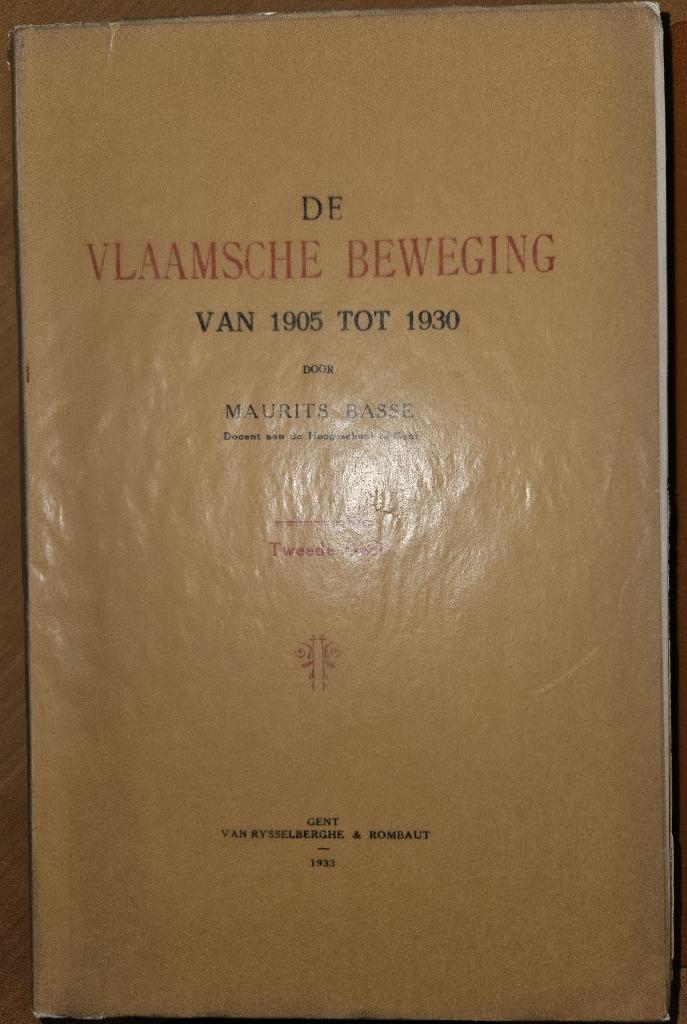 De Vlaamsche Beweging van 1905 tot 1930, Basse Maurits, Enlèvement ou Envoi, Utilisé, 20e siècle ou après