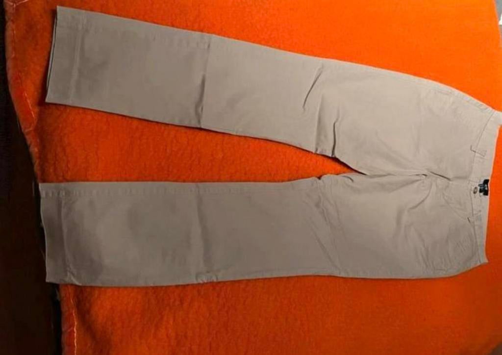 Broek H&M beige slimfit 44, Kleding | Heren, Ophalen of Verzenden, Zo goed als nieuw, Beige