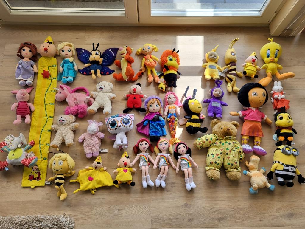 Knuffels, beren tekenfilms (oa STUDIO 100) *in goede staat*, Ophalen of Verzenden, Gebruikt