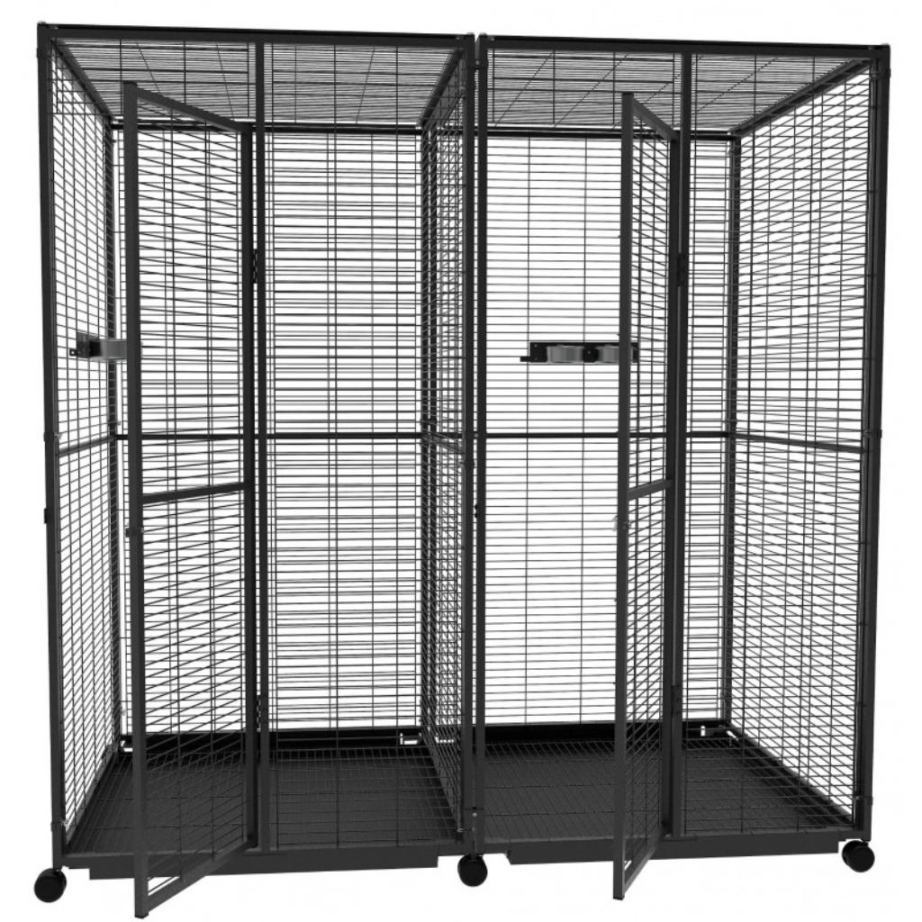 Volière perroquet double 2x1x2 m cage perroquet double ara, Animaux & Accessoires, Envoi, Neuf, Métal, Volière