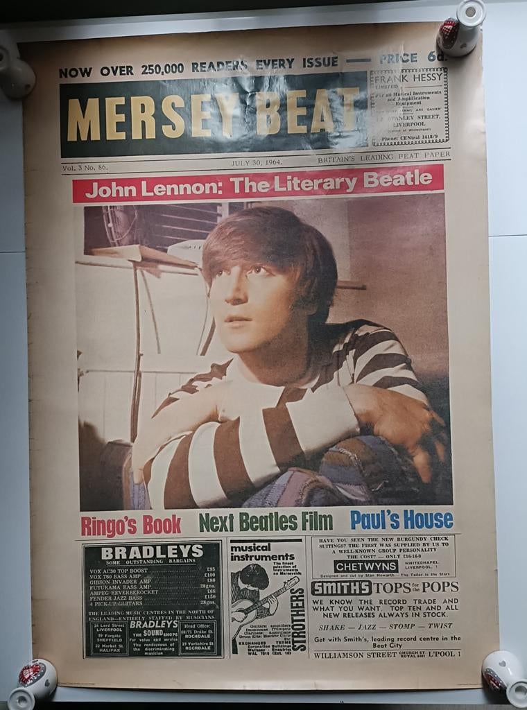 John Lennon poster de la couverture du magazine Mersey Beat, Enlèvement, Utilisé