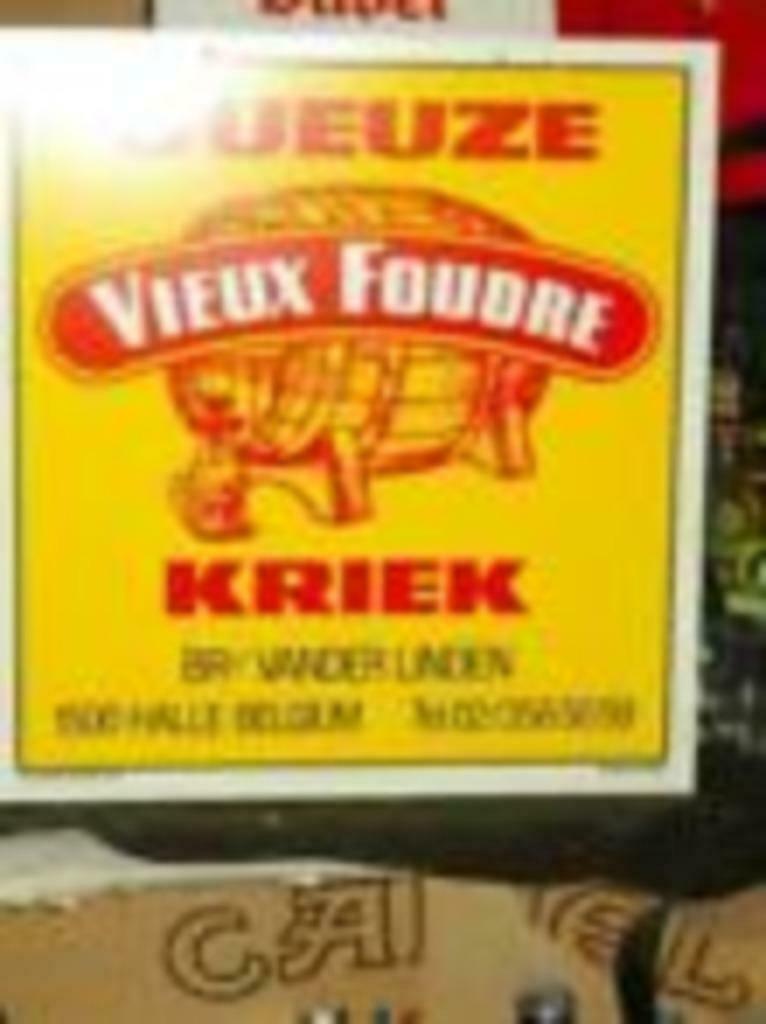Beersign.Reclame In Plastiek.Vieux Foudre Vander Linden, Ophalen of Verzenden, Zo goed als nieuw, Reclamebord