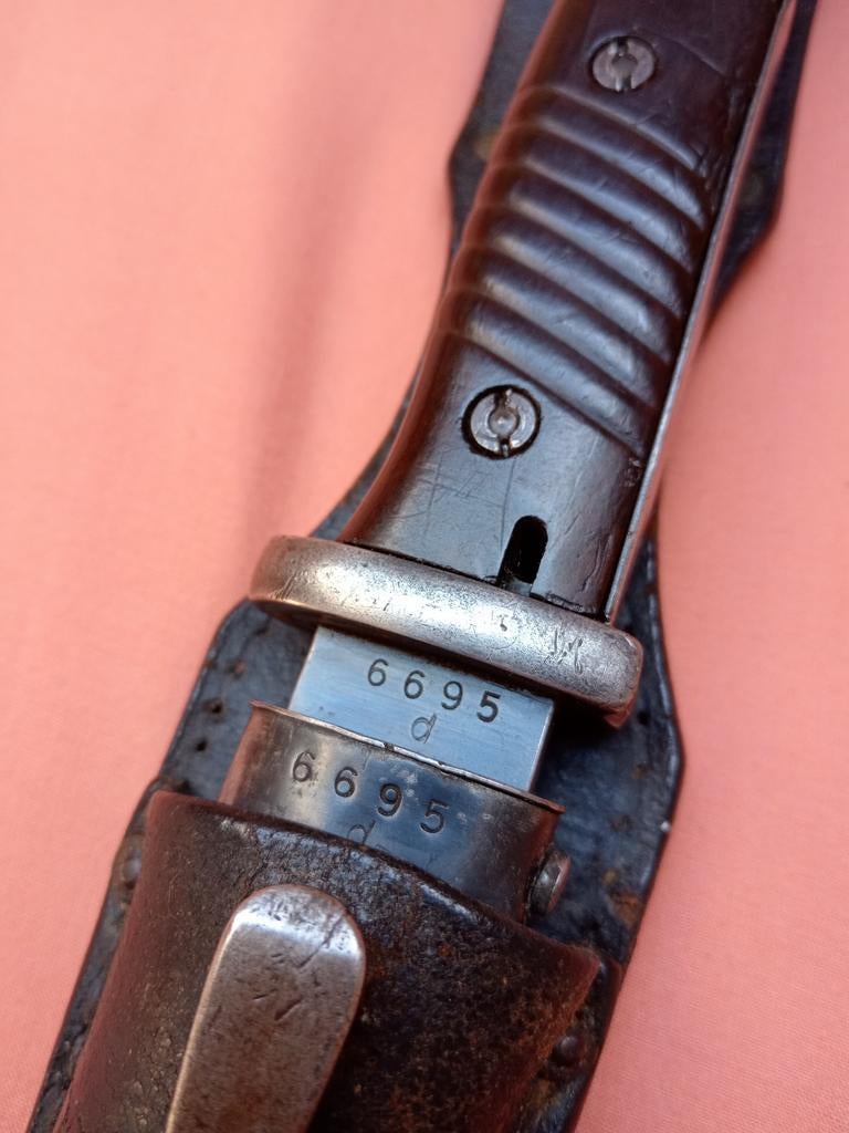 Numérotation k98 baïonnette wo2 allemande Ernst Pack & Söhne, Enlèvement ou Envoi
