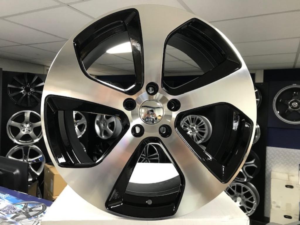 NIEUWE set 18 inch 5x112 zwart polish aluminium sportvelgen, Auto-onderdelen, Banden en Velgen, 18 inch, Velg(en), Nieuw, Ophalen of Verzenden